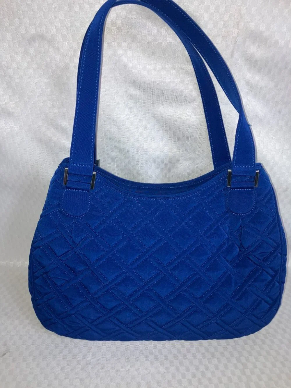 Vera Bradley Shoulder Bag Women Blue Emily Satchel Cobalt Purse Travel Handbag